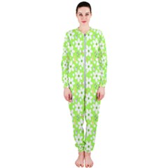 Zephyranthes Candida White Flowers Onepiece Jumpsuit (ladies)  by Bajindul