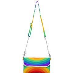 Rainbow Background Colorful Mini Crossbody Handbag by Bajindul