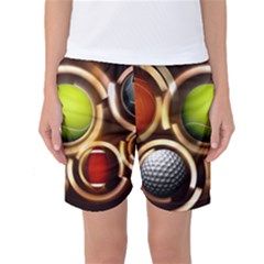 Sport Ball Tennis Golf Football Women s Basketball Shorts by Bajindul