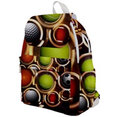 Sport Ball Tennis Golf Football Top Flap Backpack by Bajindul