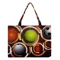 Sport Ball Tennis Golf Football Medium Tote Bag by Bajindul