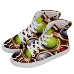 Sport Ball Tennis Golf Football Men s Hi-top Skate Sneakers by Bajindul