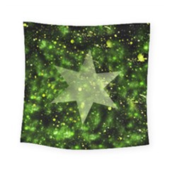 Star Blue Star Space Universe Square Tapestry (small) by Bajindul