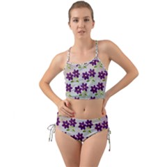 Purple Flower Mini Tank Bikini Set by Bajindul