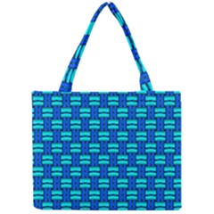 Pattern Graphic Background Image Blue Mini Tote Bag by Bajindul