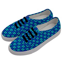 Pattern Graphic Background Image Blue Men s Classic Low Top Sneakers by Bajindul