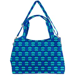 Pattern Graphic Background Image Blue Double Compartment Shoulder Bag by Bajindul