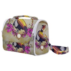 Cute Funny Coutan With Flowers Satchel Shoulder Bag by FantasyWorld7