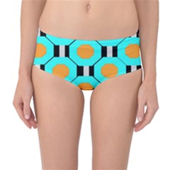 Octagon Blue 2 Mid-waist Bikini Bottoms by impacteesstreetwear