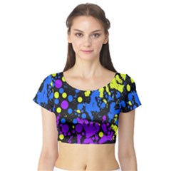 Painted Design 5 Short Sleeve Crop Top