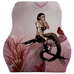 Wonderful Dark Mermaid Sitting On A Tree Car Seat Velour Cushion  by FantasyWorld7