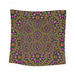 Paradise Flower In The Jungle Square Tapestry (small) by pepitasart