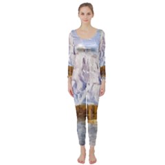 Painting Paint Landscape Nature Long Sleeve Catsuit by Pakrebo