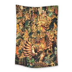 Sculpture Art Temple Tower Small Tapestry by Pakrebo