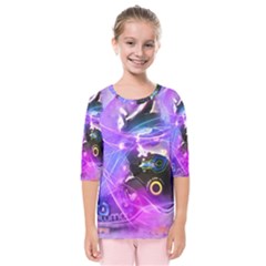 Ski Boot Ski Boots Skiing Activity Kids  Quarter Sleeve Raglan Tee