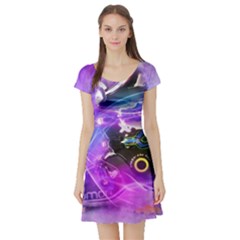 Ski Boot Ski Boots Skiing Activity Short Sleeve Skater Dress