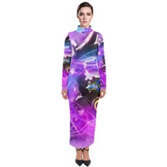 Ski Boot Ski Boots Skiing Activity Turtleneck Maxi Dress