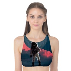 Astronaut Moon Space Planet Tank Bikini Top by Pakrebo