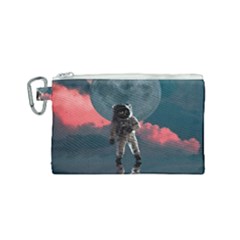 Astronaut Moon Space Planet Canvas Cosmetic Bag (small) by Pakrebo