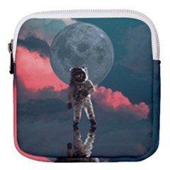 Astronaut Moon Space Planet Mini Square Pouch by Pakrebo