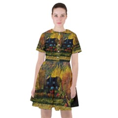 Outdoor Landscape Scenic View Sailor Dress by Pakrebo