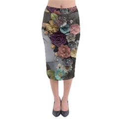 Asian Beauty Midi Pencil Skirt