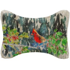 Texture Art Decoration Abstract Bird Nature Seat Head Rest Cushion by Pakrebo