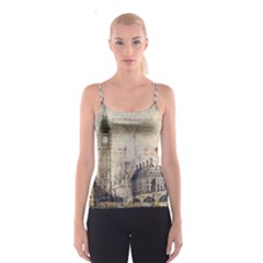 London Westminster Bridge Building Spaghetti Strap Top by Pakrebo