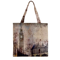 London Westminster Bridge Building Zipper Grocery Tote Bag