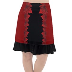  Canada Maple Leaves Skirts Fishtail Chiffon Skirt