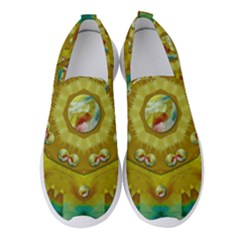 Mandala In Peace And Feathers Women s Slip On Sneakers by pepitasart