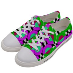 Octagon Purple Women s Low Top Canvas Sneakers by impacteesstreetwear