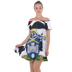 Coat Of Arms Of Australian Capital Territory Off Shoulder Velour Dress by abbeyz71