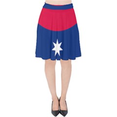 Proposed Australia Down Under Flag Velvet High Waist Skirt