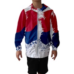 Flag Map Of South Korea Kids  Hooded Windbreaker by abbeyz71