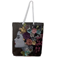 Asian Beauty Full Print Rope Handle Tote (large) by CKArtCreations