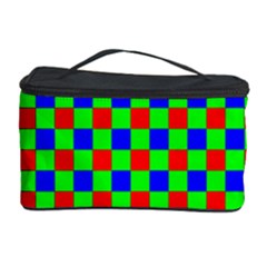 Check Pattern Red, Green, Blue Cosmetic Storage by ChastityWhiteRose