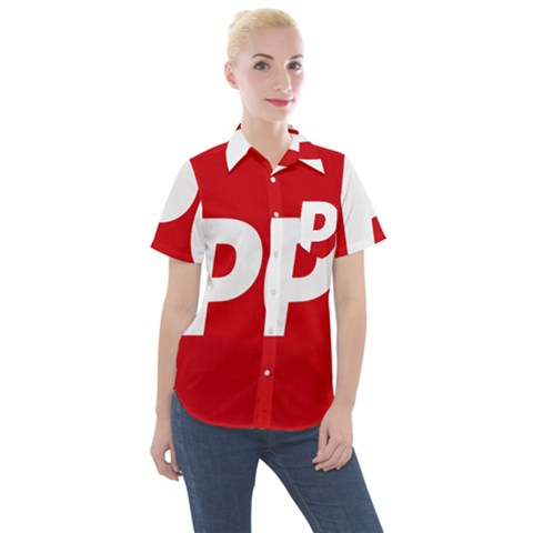 Logo Of Social Democratic Party Of Austria Women s Short Sleeve Pocket Shirt by abbeyz71