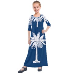 South Carolina State Flag Kids  Quarter Sleeve Maxi Dress by abbeyz71