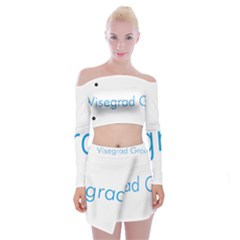 Logo Of Visegrád Group Off Shoulder Top With Mini Skirt Set