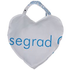 Logo Of Visegrád Group Giant Heart Shaped Tote by abbeyz71