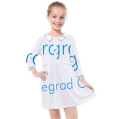 Logo Of Visegrád Group Kids  Quarter Sleeve Shirt Dress