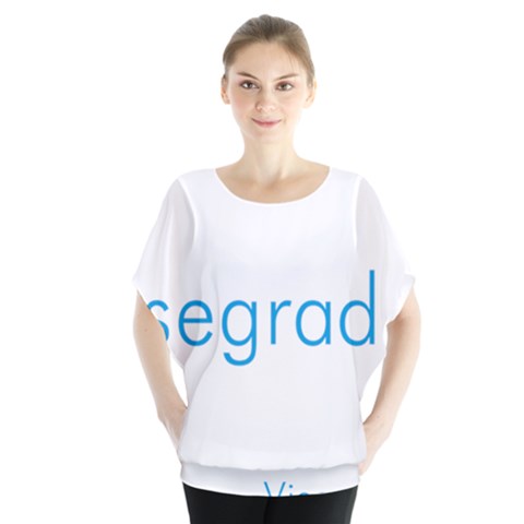 Logo Of Visegrád Group Batwing Chiffon Blouse by abbeyz71