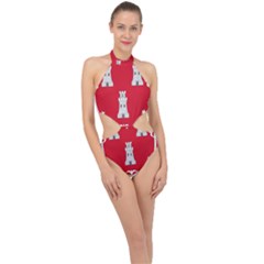 Shield Of The Arms Of Aberdeen Halter Side Cut Swimsuit by abbeyz71