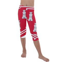 Shield Of The Arms Of Aberdeen Kids  Lightweight Velour Capri Leggings 