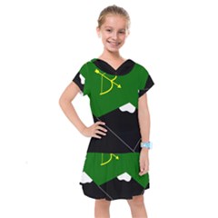 Flag Of Hunza  Kids  Drop Waist Dress by abbeyz71