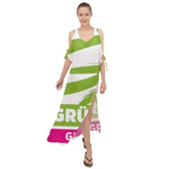 Logo Of Austrian Green Party Maxi Chiffon Cover Up Dress by abbeyz71