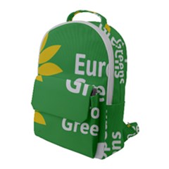 Logo Of The European Green Party Flap Pocket Backpack (large) by abbeyz71