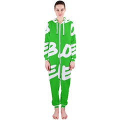 Logo Of Global Greens  Hooded Jumpsuit (ladies)  by abbeyz71