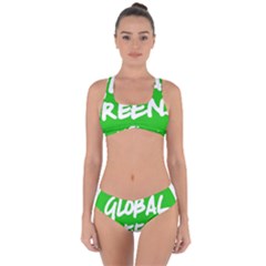 Logo Of Global Greens  Criss Cross Bikini Set by abbeyz71